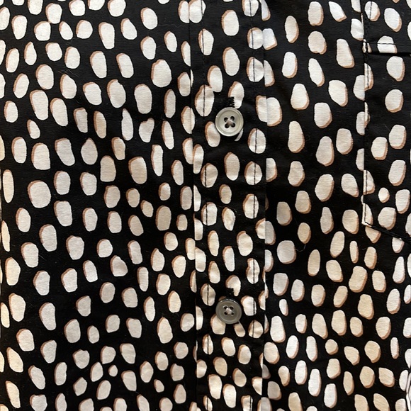 NWOT J Crew Black White & Tan Button Down - Picture 2 of 2
